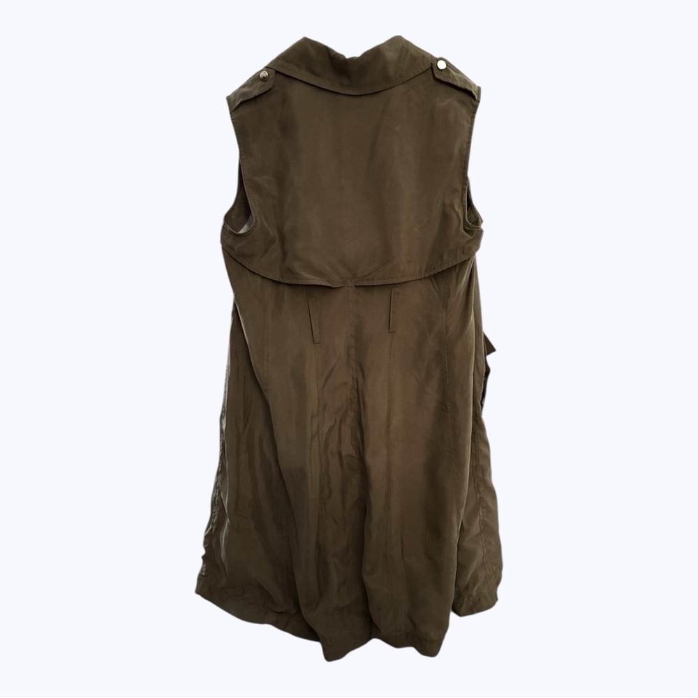 Runway New York Olive Longline Utility S Vest Indie Sleaze Minimalist - Picture 3 of 5